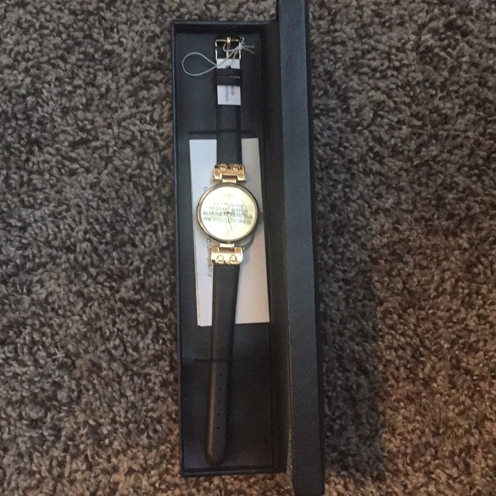 Gossip black and gold watch
